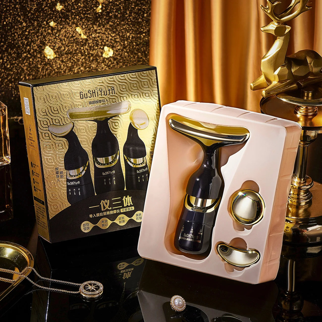 Massaggiatore anti-età 3 in 1 V-Line Lifting