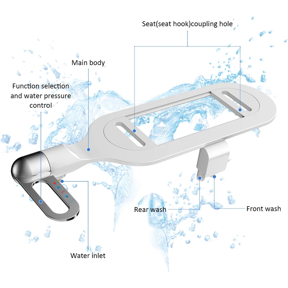 1 Attachment Bidet Toilet Seat Ultra Slim