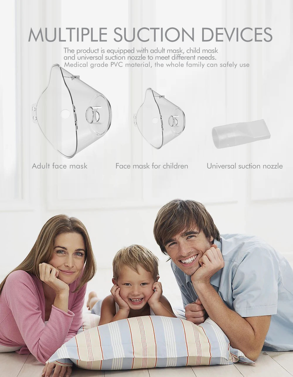 1 Medical Portable Nebulizer Inhalator for  Adult Kids