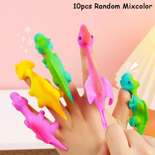 1  Dinosaur Finger Catapult  Toy TPR