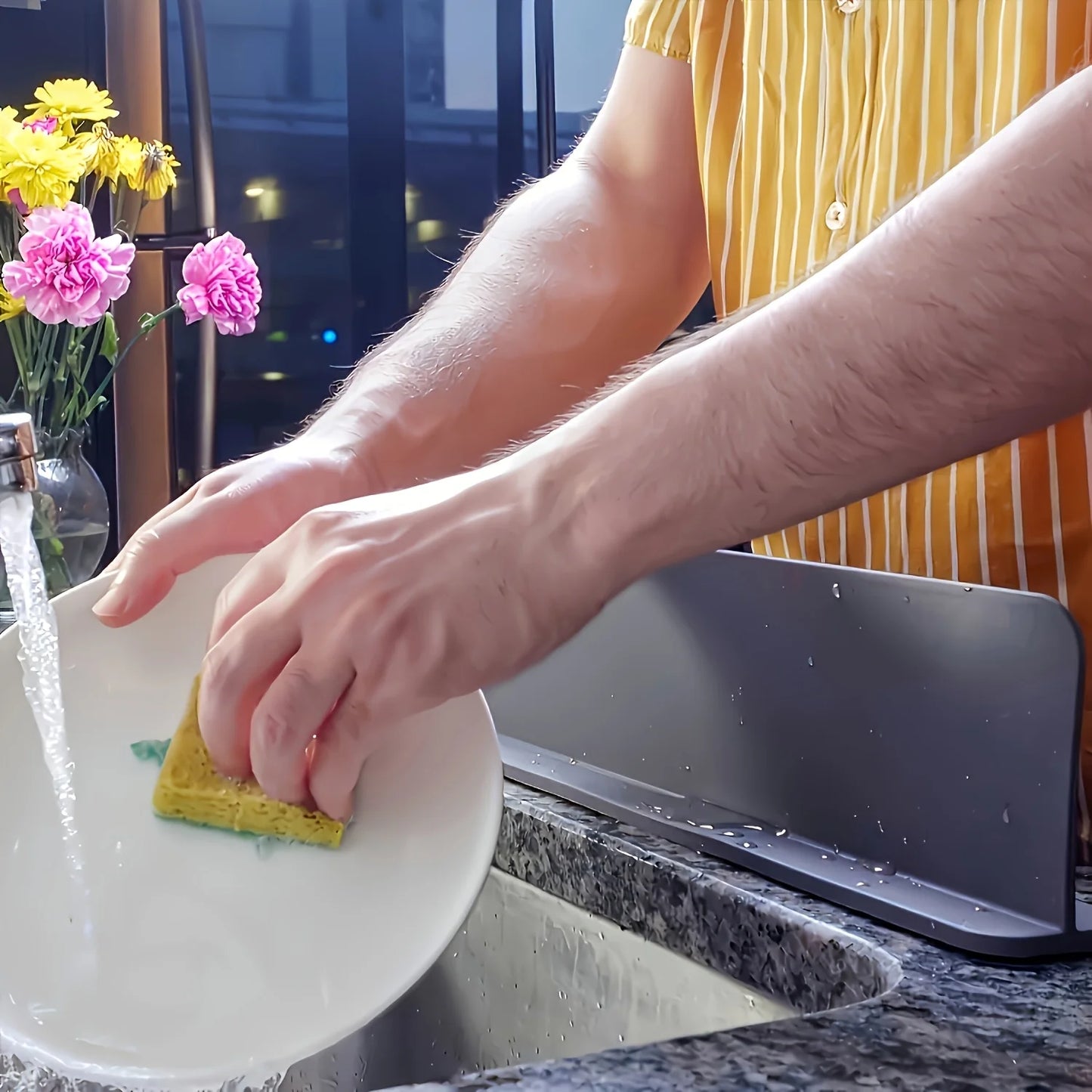 Cup Suction  Pool Silicone Sink Baffle Splash Guard