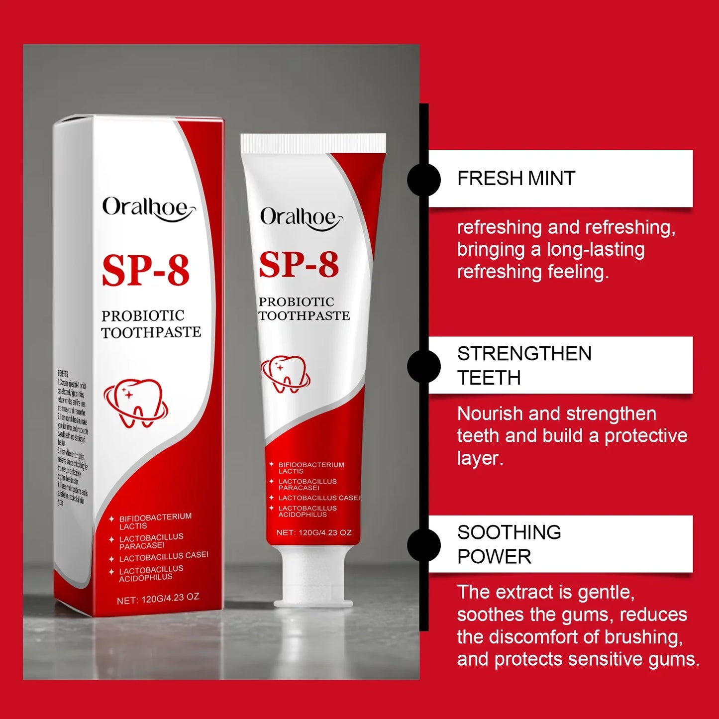 A Dental Whiten Probiotic Toothpaste