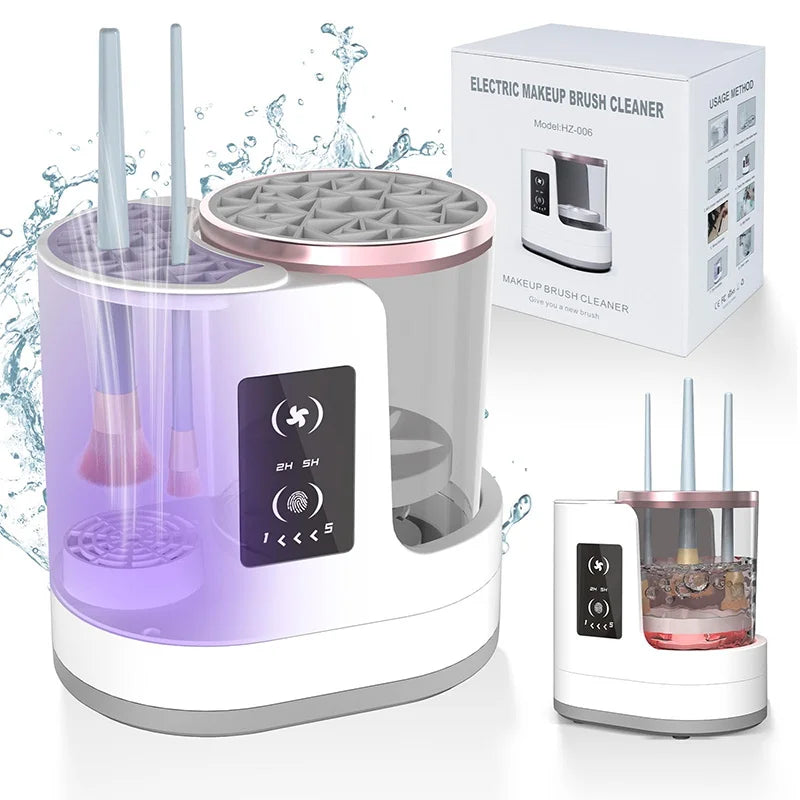 3 in 1 Portable Automatic Electric Makeup Brush Cleaner with Brush Dryer