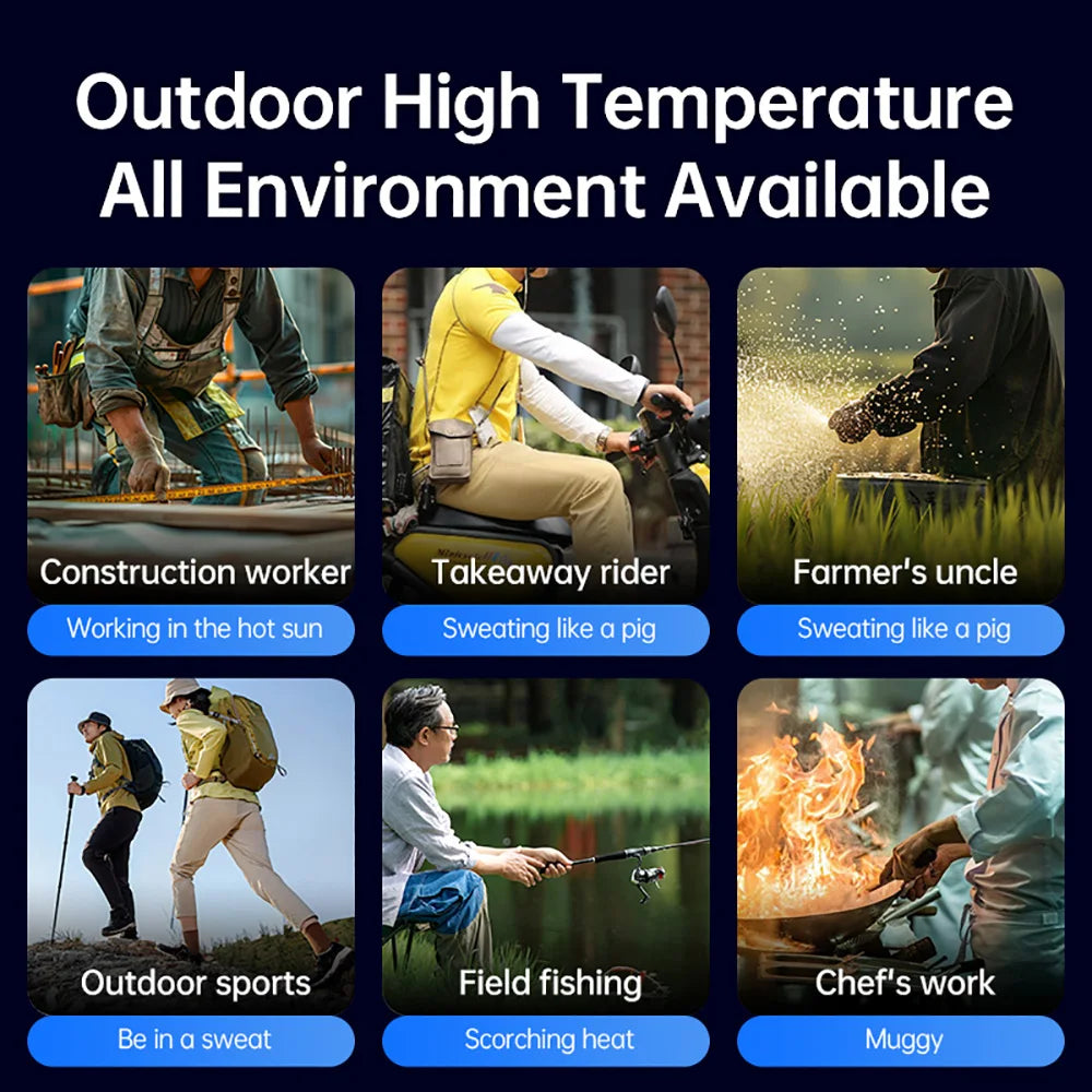 Airflow Outdoor Hanging Waist Portable Fan