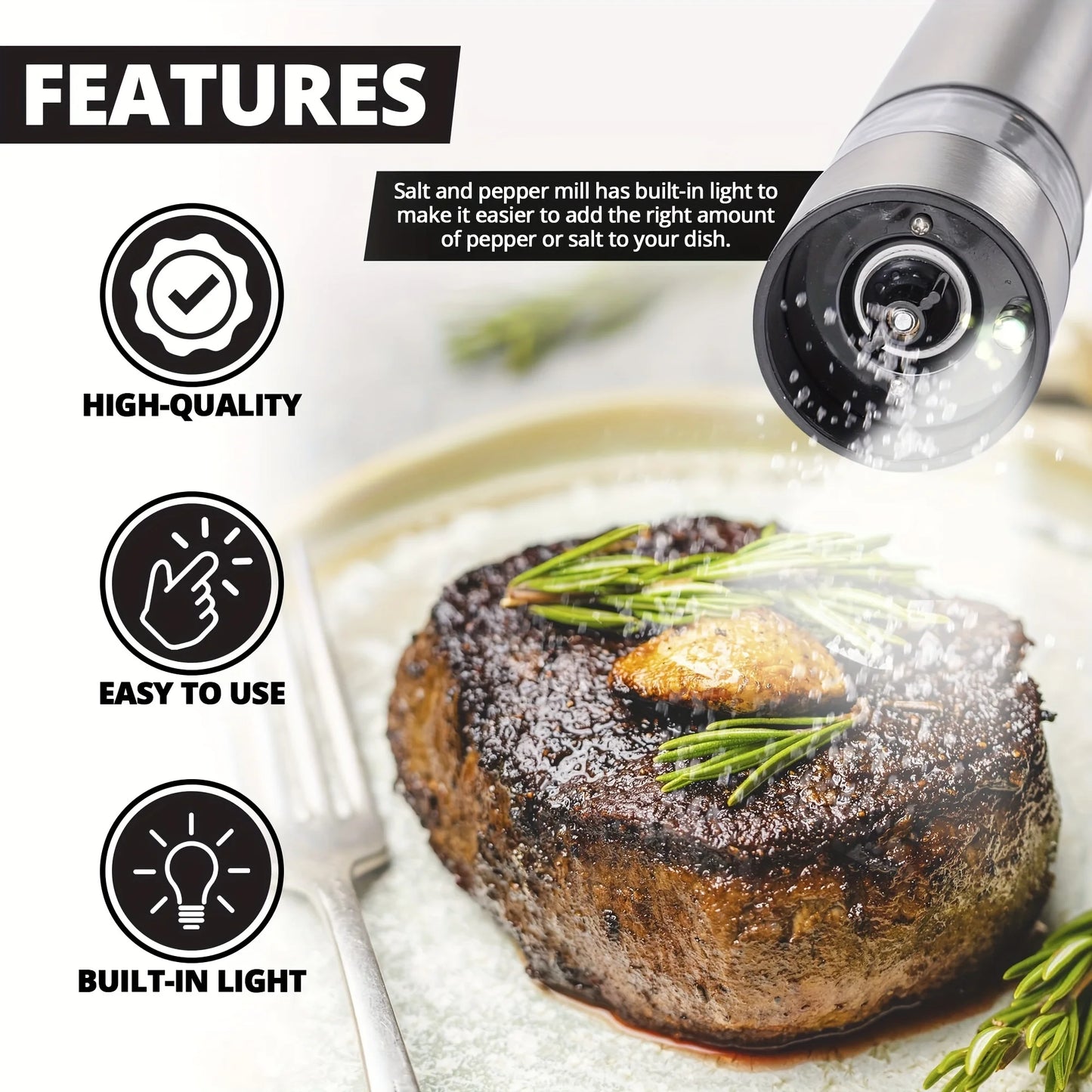 1 Electric Salt Pepper Grinder