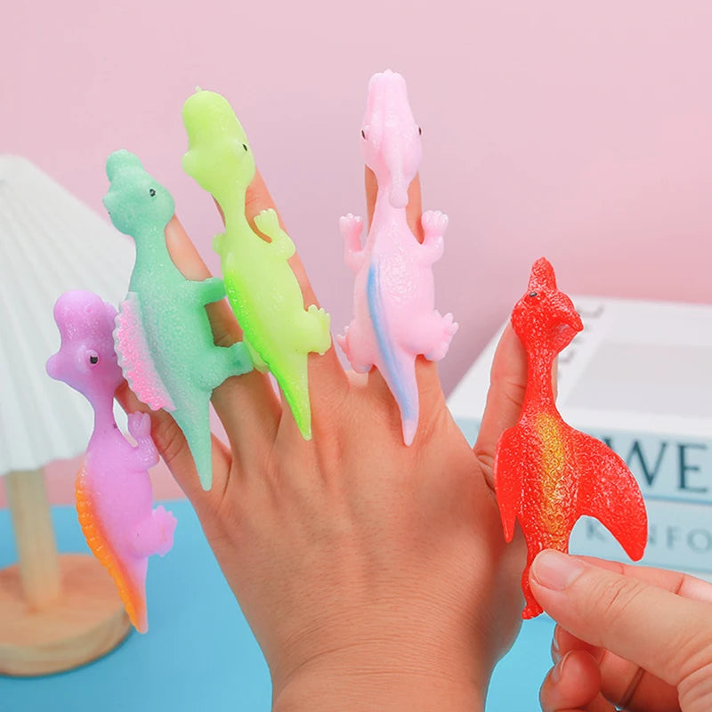1  Dinosaur Finger Catapult  Toy TPR