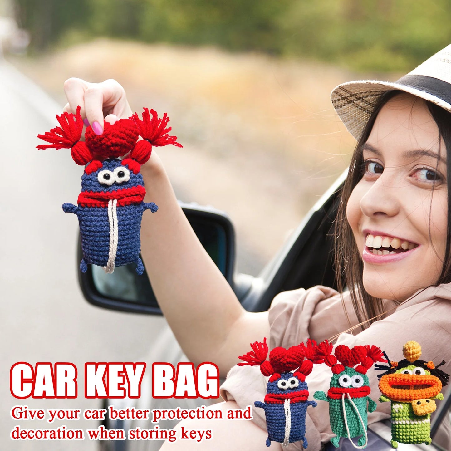 1  Handmade Knitted Car Key Case