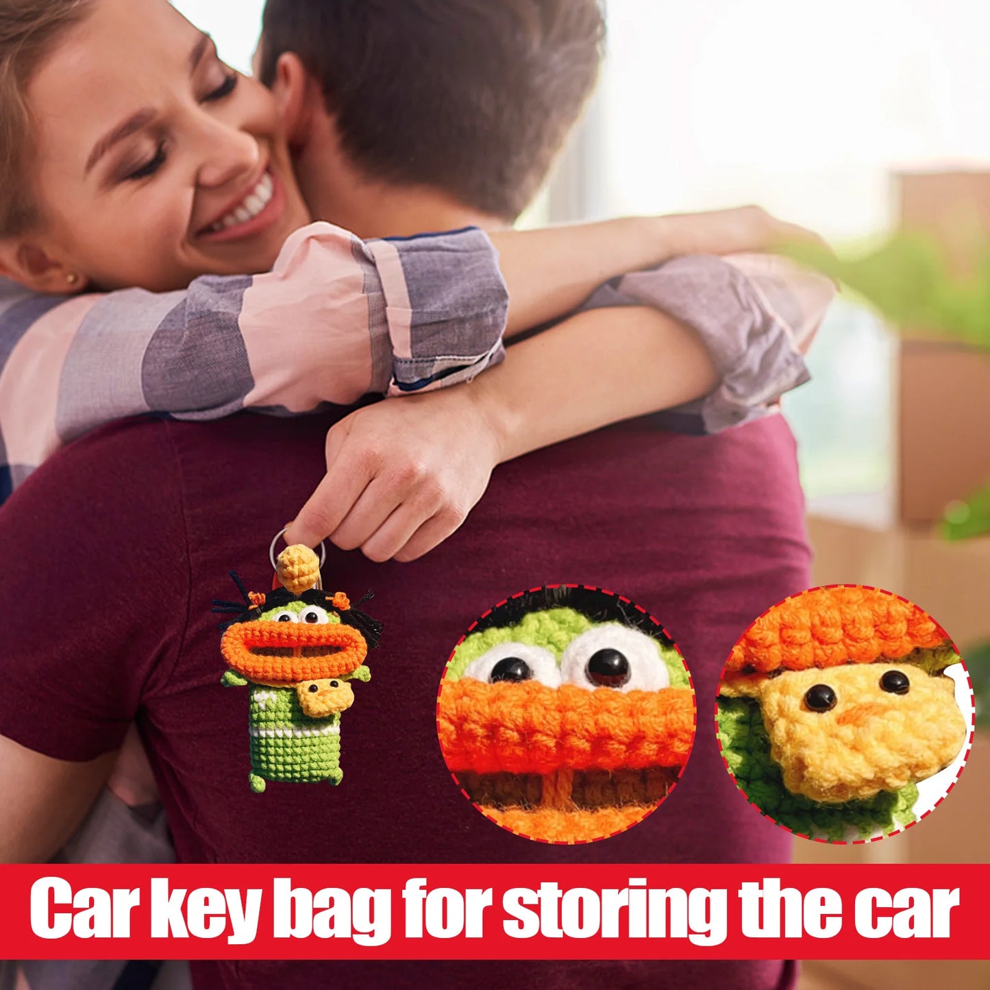 1  Handmade Knitted Car Key Case