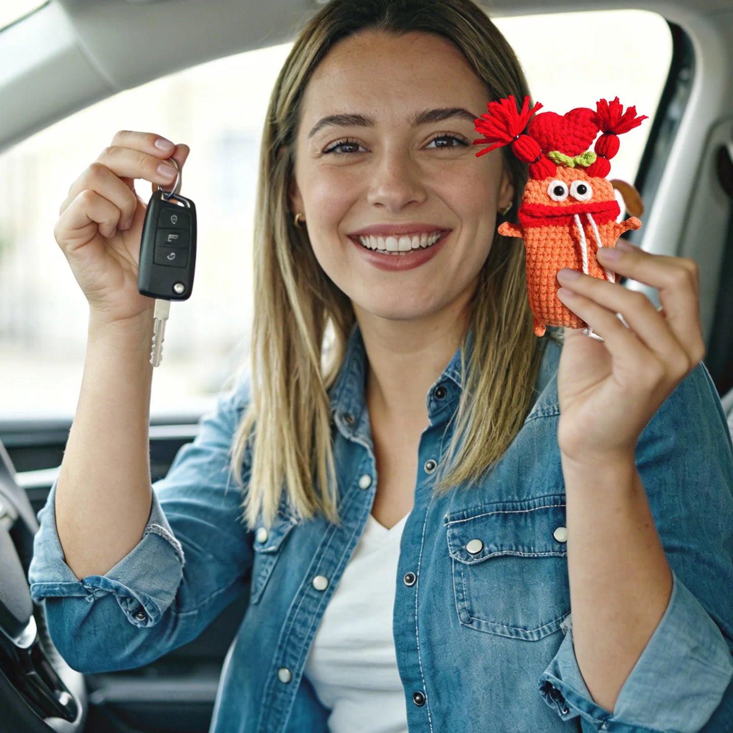 1  Handmade Knitted Car Key Case