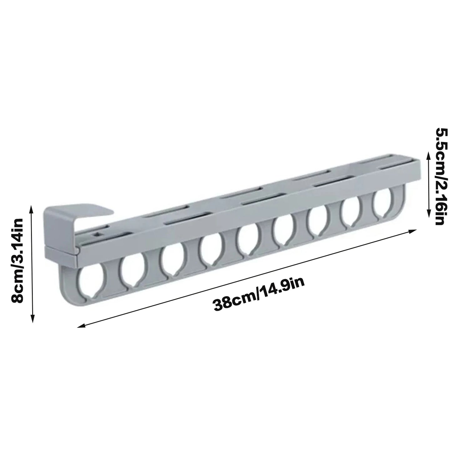 1 Closet  Retractable Pull Out Rod Heavy Duty Closet