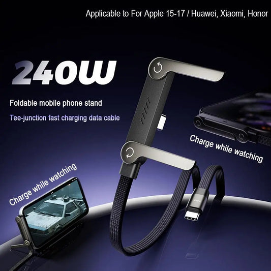 1  Fast Charging Foldable Phone Stand With 360° Rotating Charging