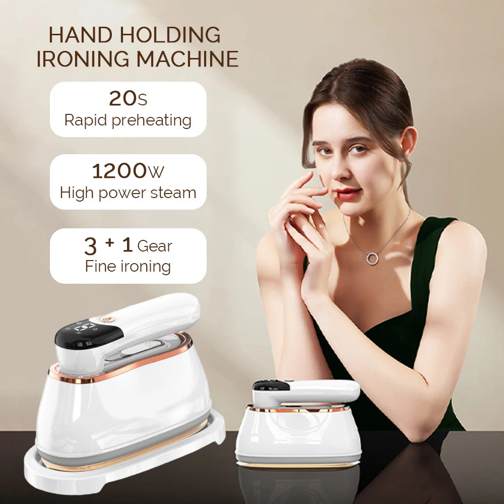 1 Small Hand Holding Ironing Machine