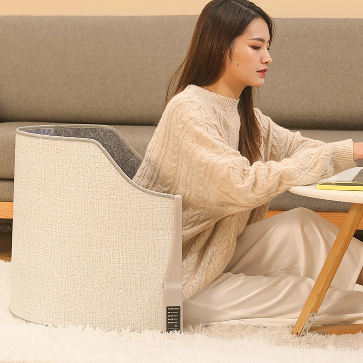 1 Portable Round  Feet Heater