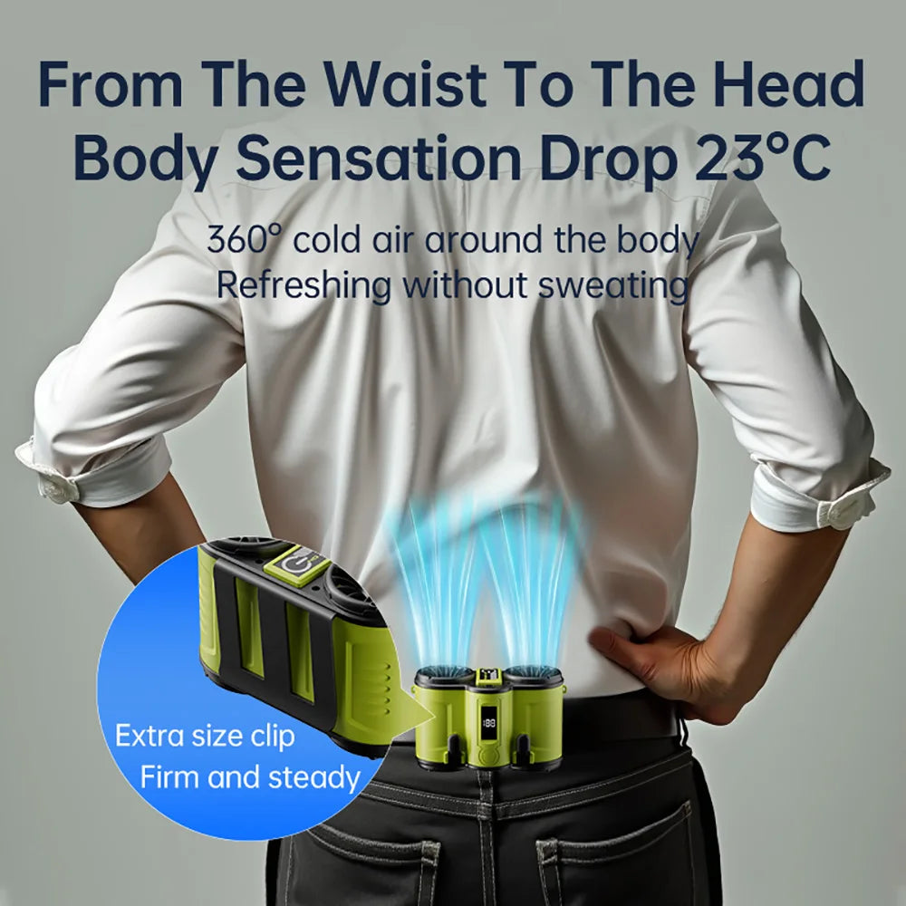 Airflow Outdoor Hanging Waist Portable Fan