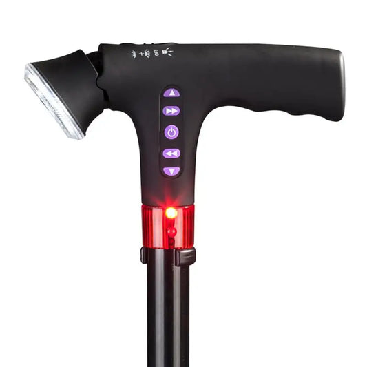 Telescopic Folding Cane With Alarm LED