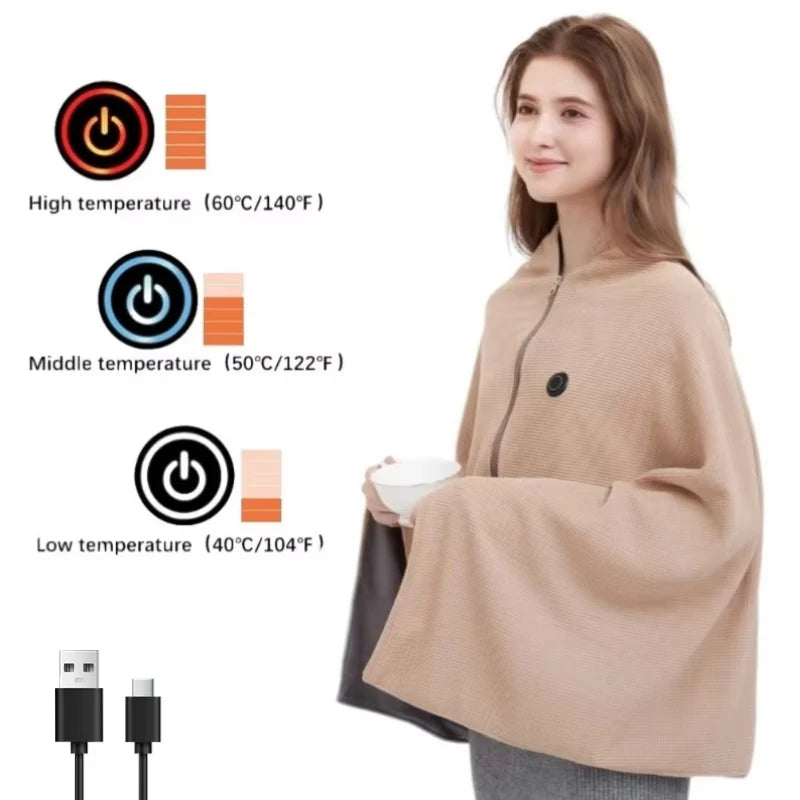 Wearable Heated Throw Blanket